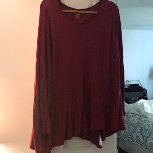 Flowy deep red top
